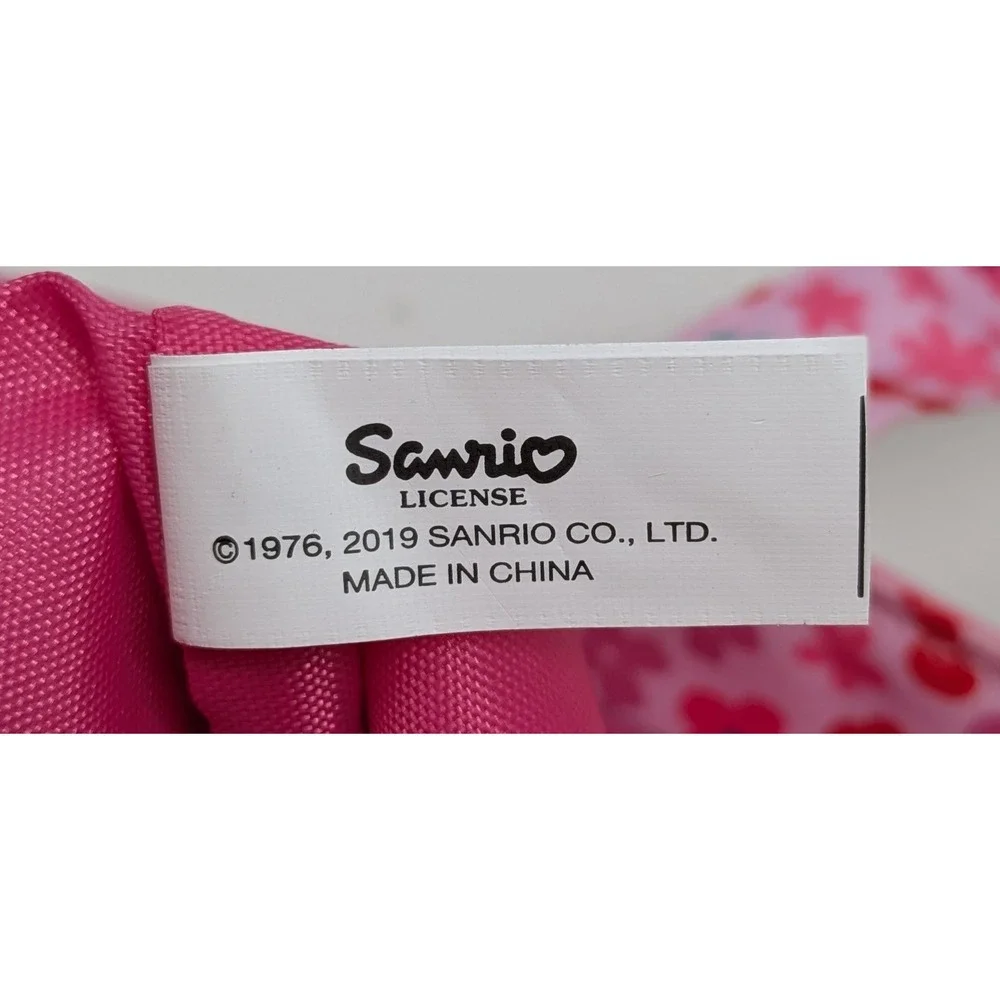 Sanrio Hello Kitty Hand Bag Purse Small Canvas Tote Pink Floral Flowers Kawaii
